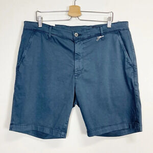 NEW AG Adriano Goldschmied Shorts Mens 38 Blue Slim Wanderer Cotton Blend NWT